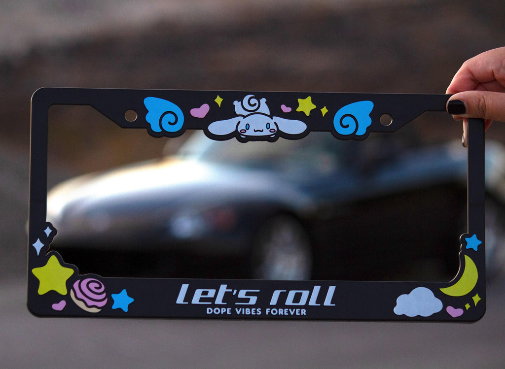 Let's Roll License Plate Frame | Black