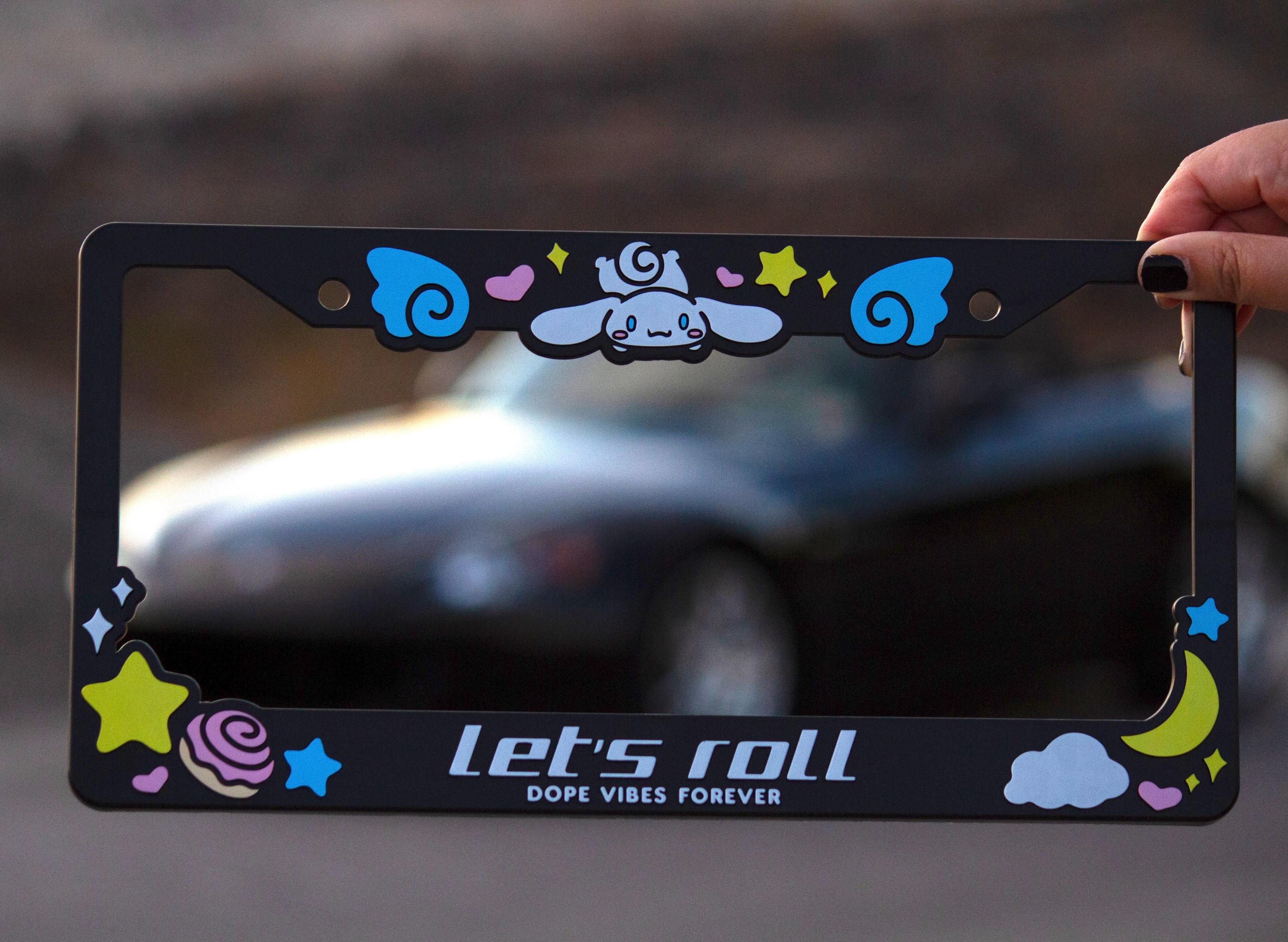 Let's Roll License Plate Frame | Black