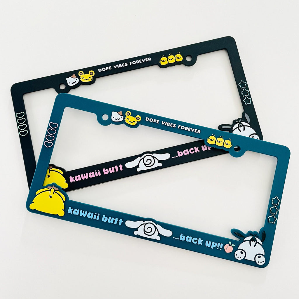 Kawaii License Plate Frame | Black