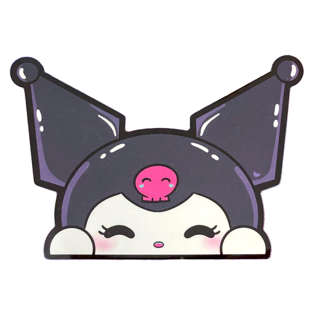 Kuromi smiling with eyes closed