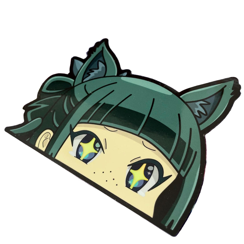 Maomao peeker style sticker with cat ears