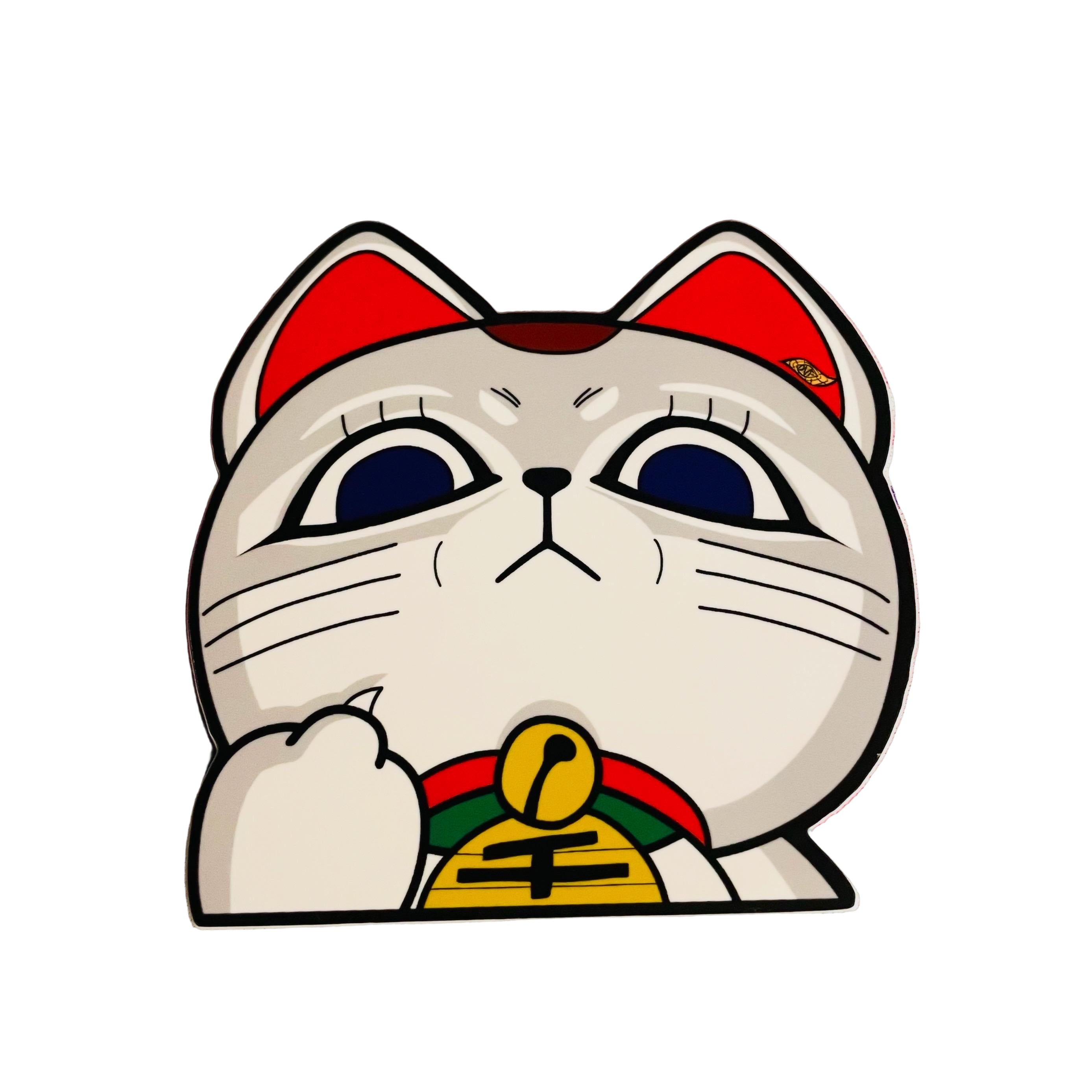 Turbo Granny peeker sticker with middle finger.