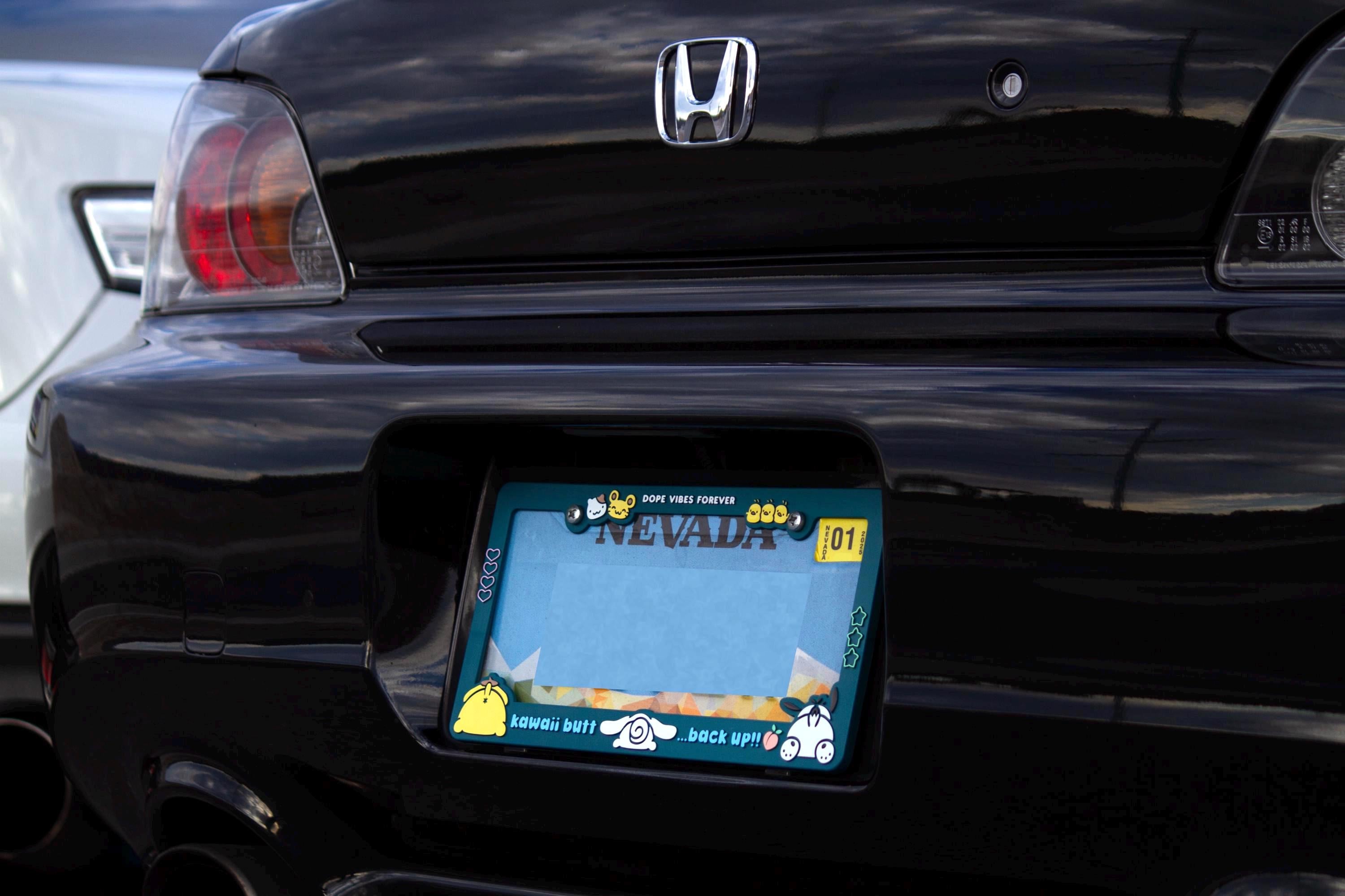 Kawaii License Plate Frame | Teal