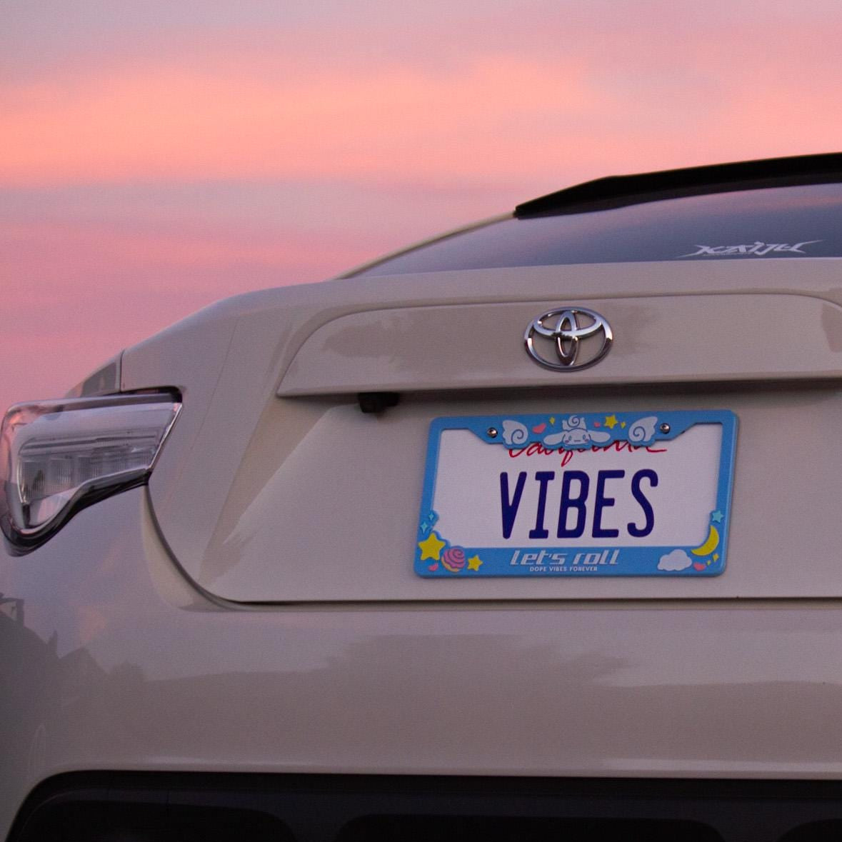 Let's Roll License Plate Frame | Dreamy Blue